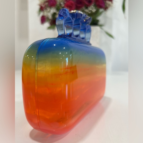 Alexander McQueen Multicolor Knuckle Clutch Bag - Picture 4 of 12